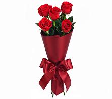 Букет 5 Красных роз Эдлесс Лав в Марусино