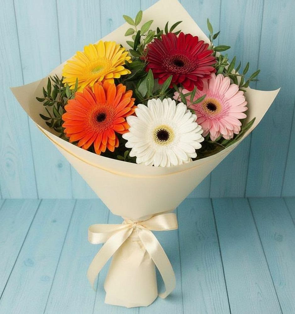Букет цветов из: Герберы в Марусино