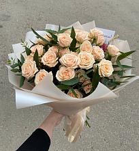 Букет Кремовые розы Латте в Марусино