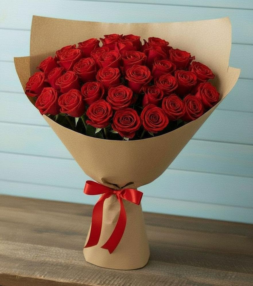 Букет Красные розы Милано в Марусино