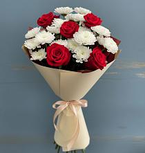 Букет цветов из:  Розы и Хризантемы в Марусино