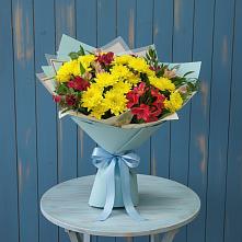 Букет цветов из:  Альстромерии и Хризантемы #REPLACE_PRED# Марусино