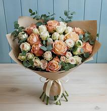 Букет цветов из:  Альстромерии и Розы #REPLACE_PRED# Марусино