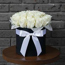 Цветочная композиция из Розы в шляпной коробке в Марусино